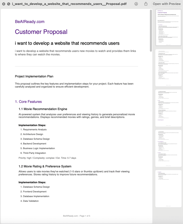 PDF Export Example - Professional roadmap document